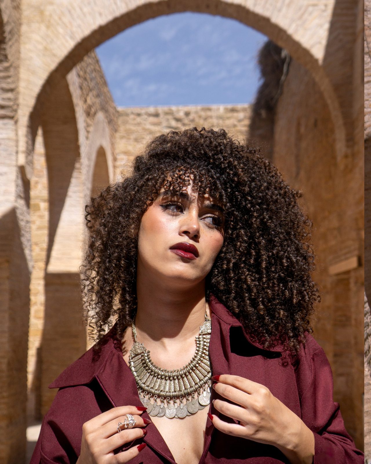 Portrait with silver necklace
